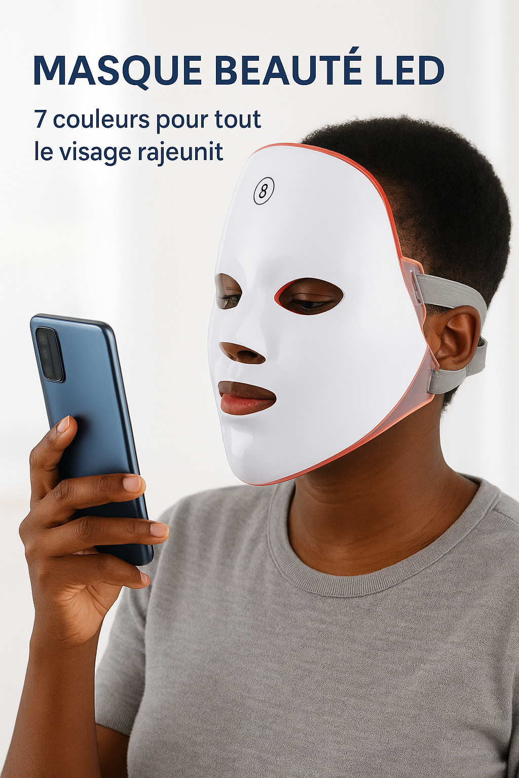 Masque LED Révolutionnaire – Rajeunissez, Hydratez et Illuminez Votre Peau en 20 Minutes par Jour